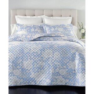 Charter Club Silhouette Floral 3 Pc Set Duvet Cover Blue Size European Sham NWB